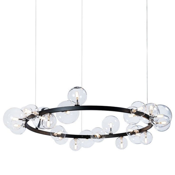 Bubble Balls Nordic Chandelier styled in a modern Nigerian home