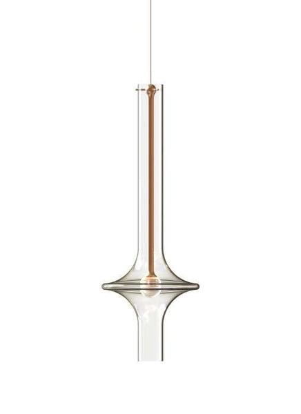 Penta transparent tube droplight with borosilicate glass canopy