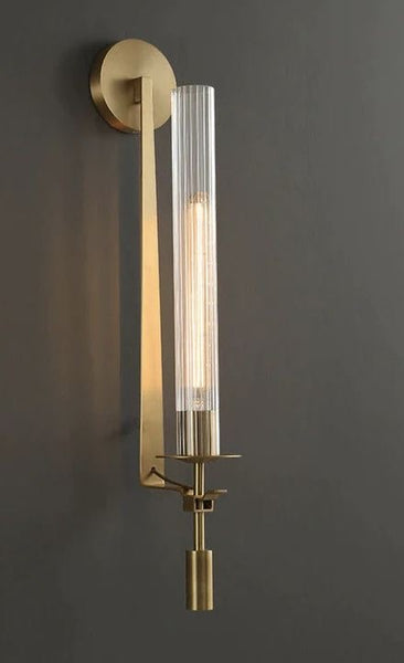 Close-up of Brass vintage wall light's classic design