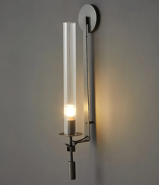 Black vintage wall light mounted on a wall