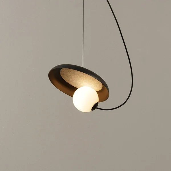 Flos black droplight hanging with adjustable cable