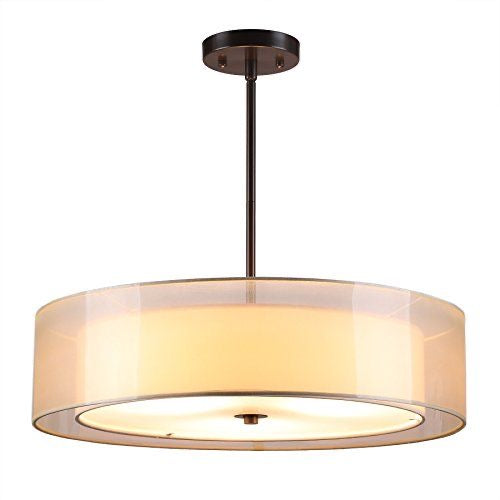 Vonluce drum-shaped pendant light in a living room