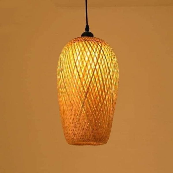 Lantern bamboo droplight with Japanese lantern-style design