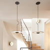 Oak Ginger droplight hanging in a dining area