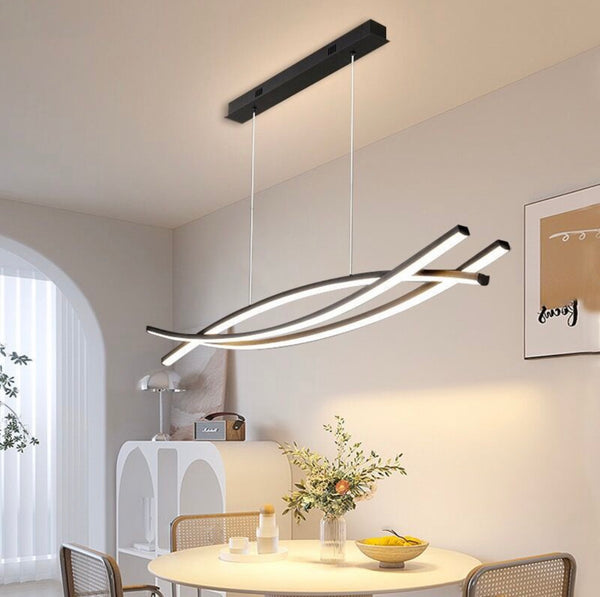Wishbone LED Chandelier styled in a modern Nigerian home
