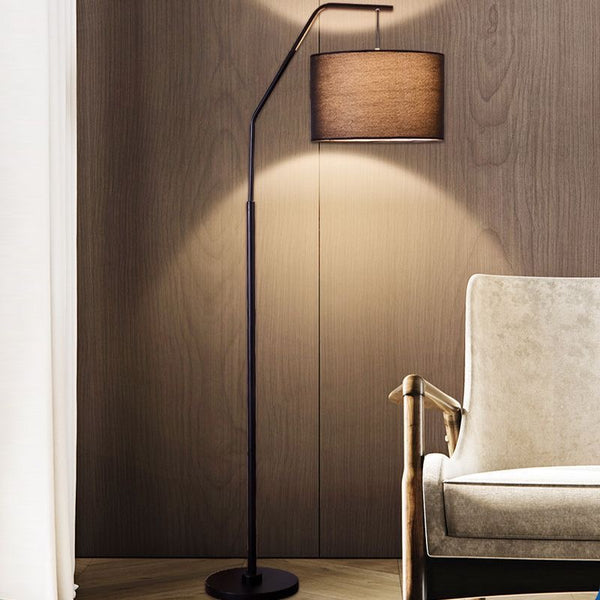 Black Fishing lamp shown from a side angle