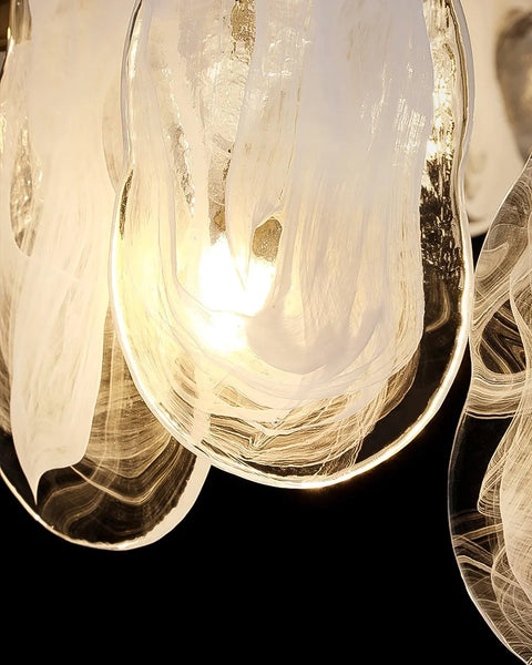 Cloud Glass Chandelier Long, 1200mm LED glass centrepiece for dining tables and tall spaces, photo 6 of 6