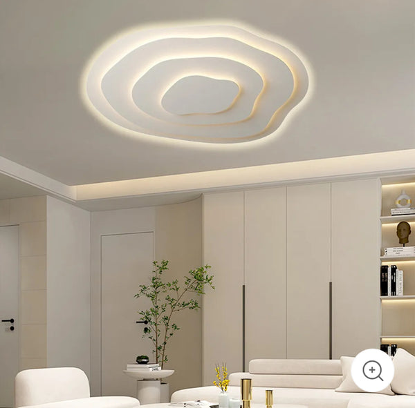 Spiral Modes ceiling light in a modern room
