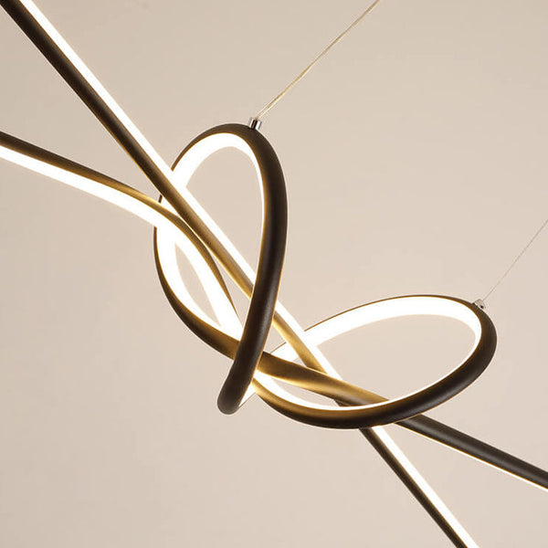 Bow Tie Chandelier illuminated in a Nigerian dining room