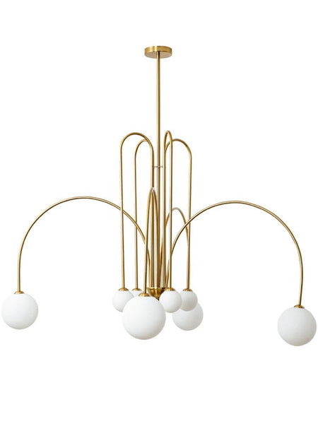 Gran Fontana gold chandelier in a modern living room