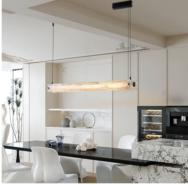 Italian marble light in a modern living room