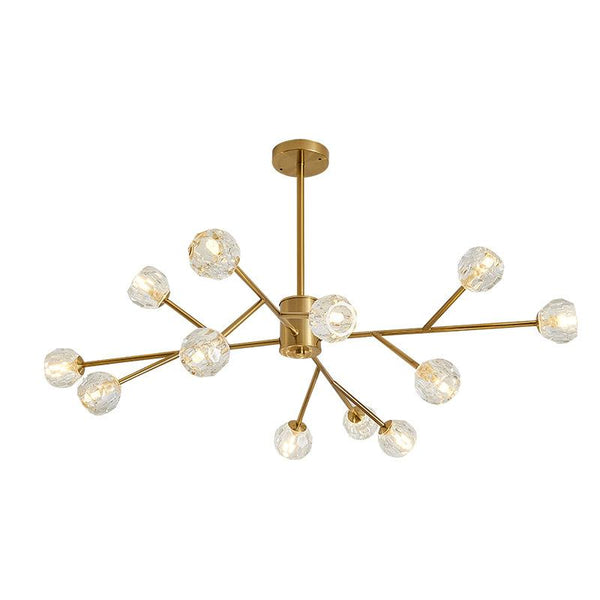 Close-up of Seol-Light Chandelier showing crystal ball shade detail