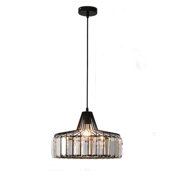 Crystal Cone Pendant Light in gold hanging in a Nigerian entryway