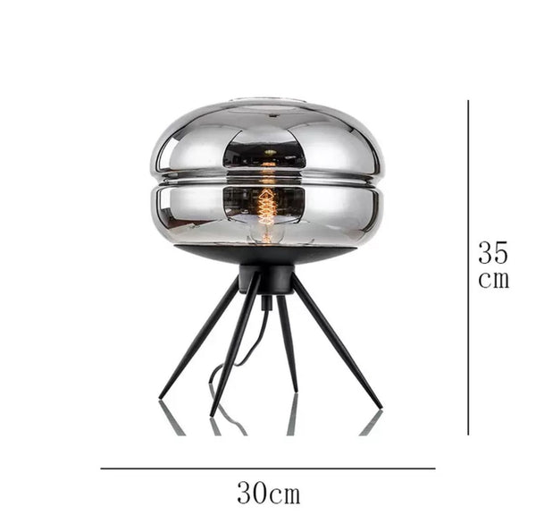 Close-up of Tripod Table Lamp showing tripod base
