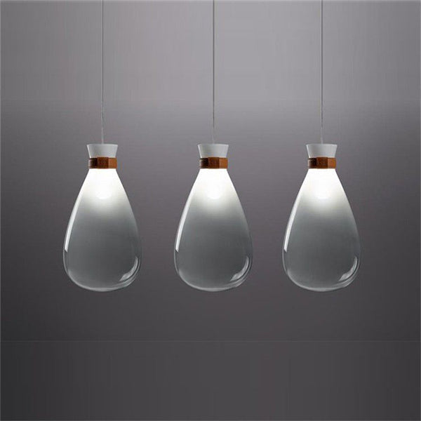 Peg Glass Droplight hanging in a Nigerian living room