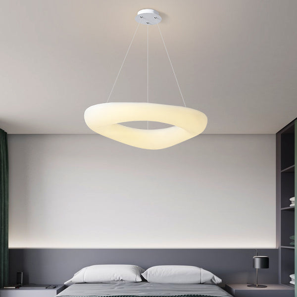 Doughnut Trichromatic LED Chandelier styled in a modern Nigerian home