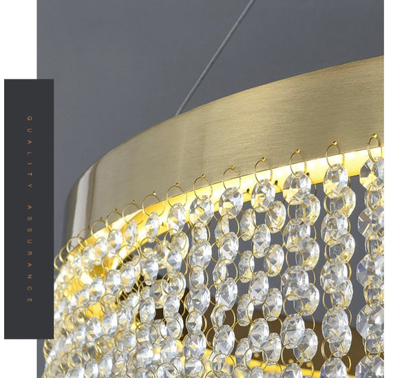 3-Step Luxury Crystal Chandelier styled in a luxury Lagos home