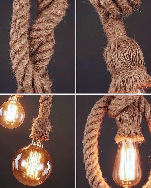 Rattan Double Head Droplight styled in a boho Nigerian lounge