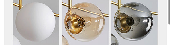Nordic Glass Luxury Chandelier styled in a modern Nigerian home