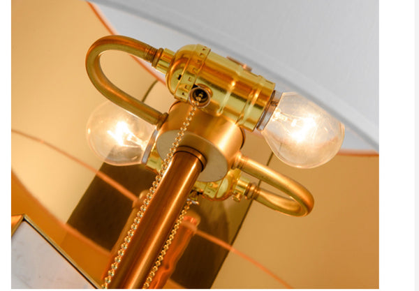 Close-up of Modern Marble Table Lamp showing marble base detail