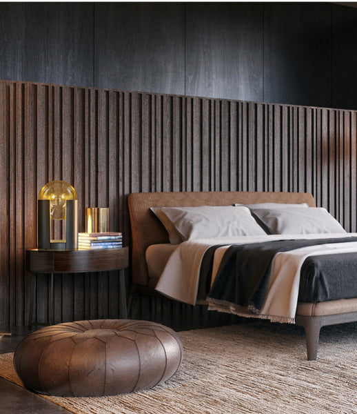 Close-up of Black Mirror LED Wall Light showing mirrored finish