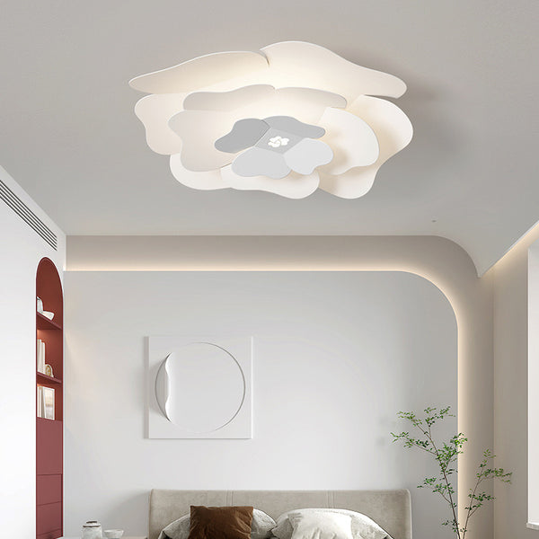 Flower Trichromatic Ceiling Light illuminated in a Nigerian bedroom