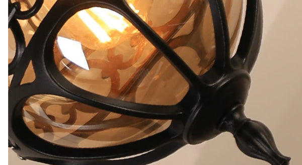 Close-up of Vintage Alloy Chandelier showing waterproof alloy finish