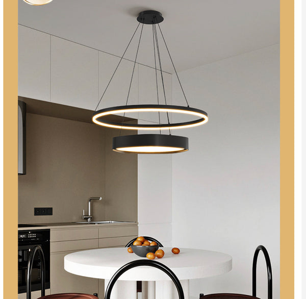 Arctic Chandelier illuminated in a Nigerian kitchen