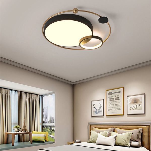 Nordic 3-Temperature Ceiling Light illuminated in a Nigerian bedroom