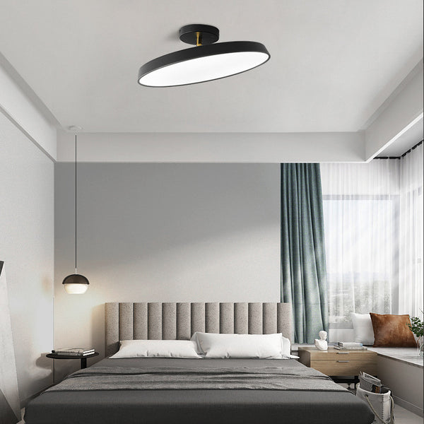 Rotatable LED Flush Ceiling Light with adjustable head mounted on a Nigerian ceiling