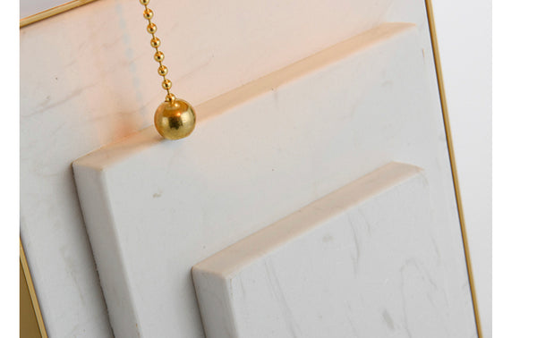 Modern Marble Table Lamp illuminated in a Nigerian living room