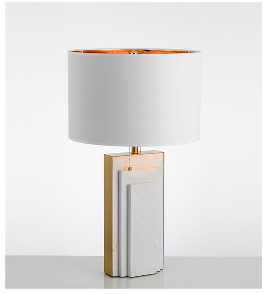 Modern Marble Table Lamp on a Nigerian console table