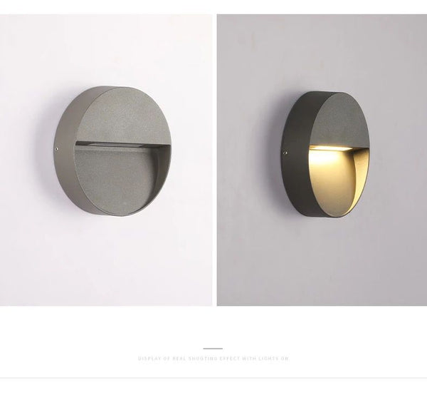 Close-up of outdoor wall light showing durable weatherproof finish