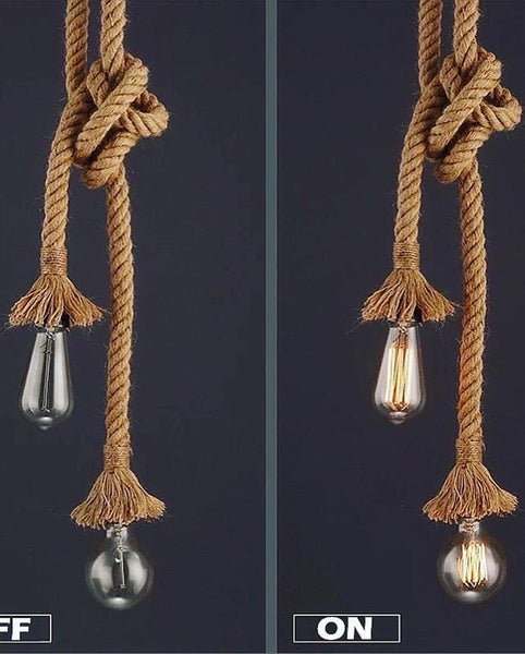Close-up of Rattan Double Head Droplight showing woven rattan texture