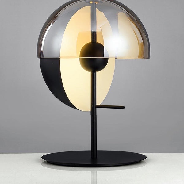 Hemisphere Table Lamp with dome-shaped base on a Nigerian living room side table