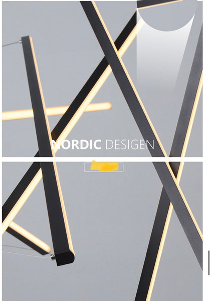 Close-up of 5 x 80 LED Warm Light chandelier showing warm LED glow