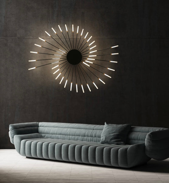 Nordic Fireworks Ceiling LED Light styled above a dining table in Lagos