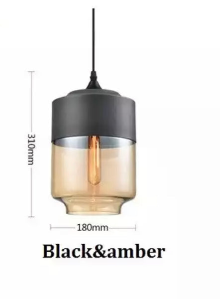 Nano Loft Hanging Lamp with industrial metal shade above a kitchen island