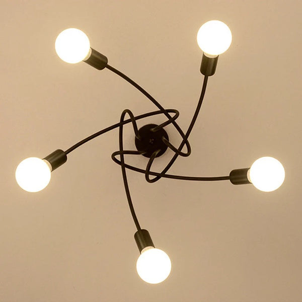 Close-up of Personality Twist Droplight showing twisted glass shade detail