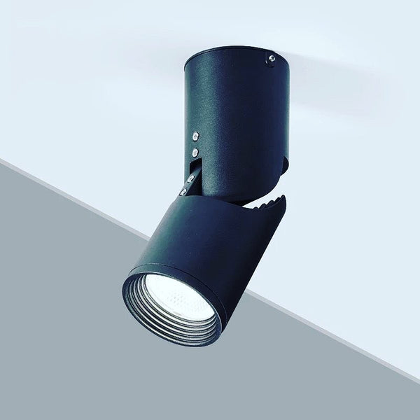 Surface Mount Recessed Spotlight with adjustable LED head on a Nigerian ceiling