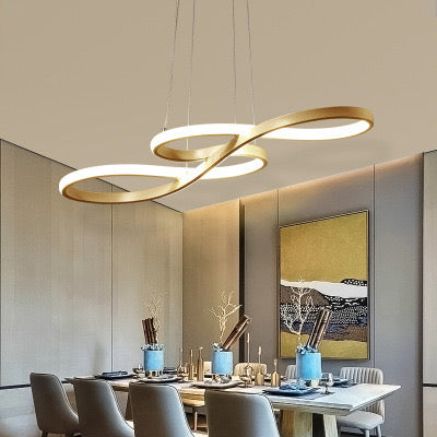 Cross-Border LED Chandelier styled in a modern Lagos dining room