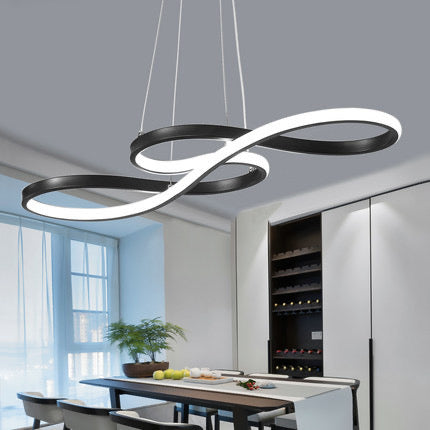 Cross-Border LED Chandelier close-up showing gold finish and LED bulbs