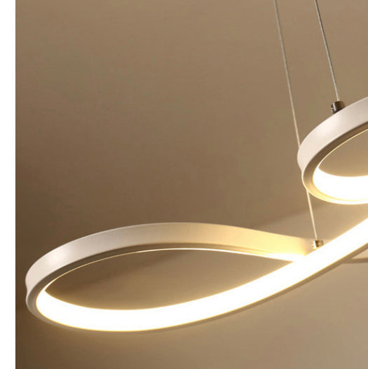 Close-up of Cross-Border LED Chandelier showing crossed arm detail