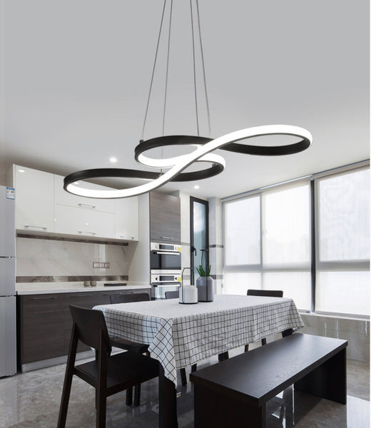 Cross-Border LED Chandelier illuminated in a Nigerian living room